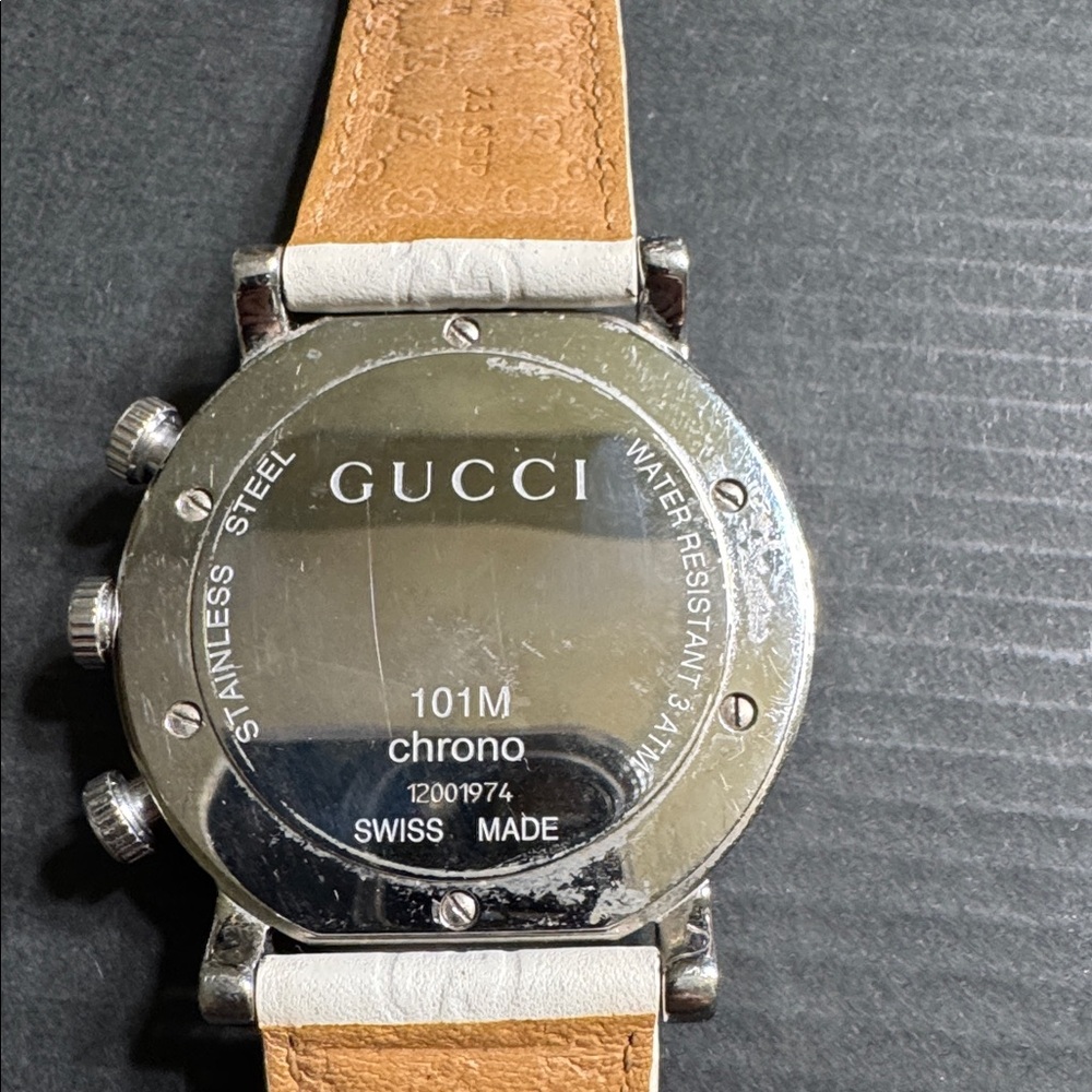 Gucci Silver, White, Mother of Pearl Chronograph Watch - Picture 4 of 7